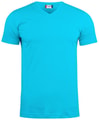 Heren T-shirt V Hals Clique Basic 029035 Turquiose
